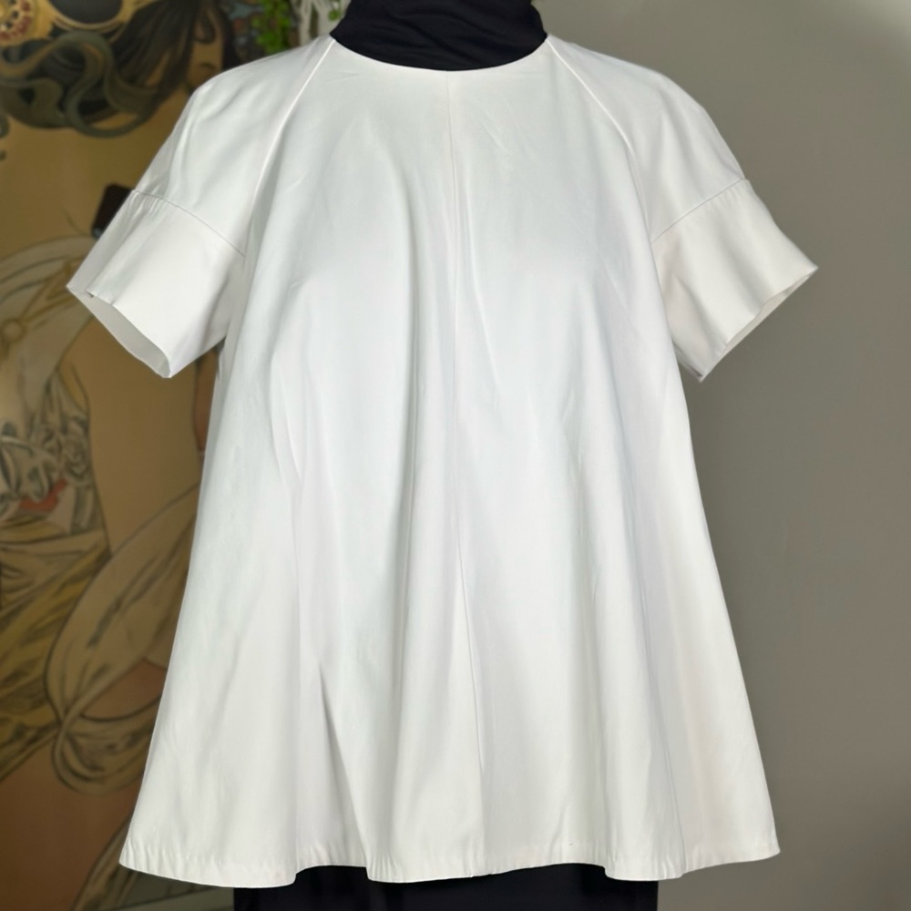 Women’s COS Collection of Style white baby doll zip up top size